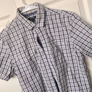 Apt 9 men’s black and white plaid shirt